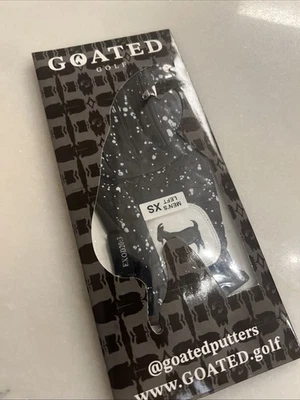 New Goated Golf Mens Left Hand Golf Glove Size XSmall XS Extra Small Black White - Image 1 of 2