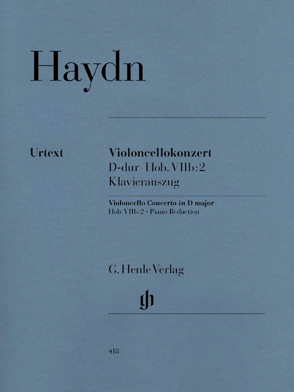 Haydn Concerto Cello & Orchestra D Major Piano Henle Urtext Sheet Music Book - Image 1 of 1