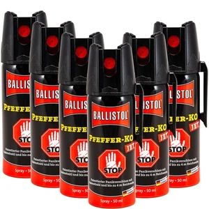 Ballistol PFEFFER-KO JET Tierabwehr Spray CS Fadenstrahl Pfefferspray 6x50 ml - Bild 1 von 1