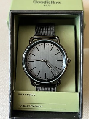 Goodfellow & Co Para hombres FMDGF016 Banda de Malla Tono Oscuro Cuarzo Analógico Reloj para Hombres Nuevo Foto 1 de 4