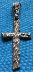 CIONDOLO CROCE CROCEFISSO IN ARGENTO 925 PUNZONATO - Foto 1 di 5