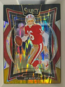 2024 Panini Select - Concourse Joe Montana #70 Red & Yellow Shock Prizm - Picture 1 of 1