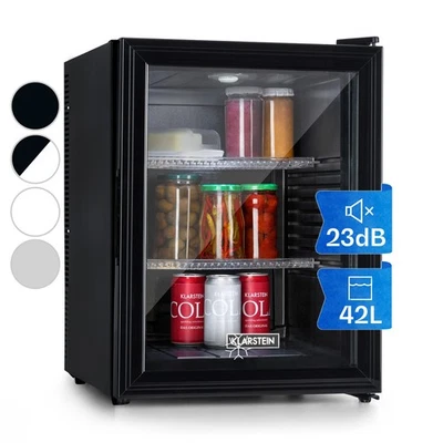 Mini Kühlschrank Glastür 42 l Getränkekühlschrank leise Hausbar Minibar schwarz - Bild 1 von 4