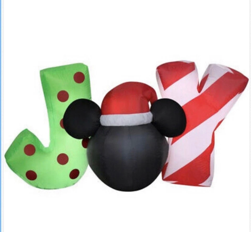 Disney Mickey Mouse Joy Head patio inflable decoración de Navidad Foto 1 de 3