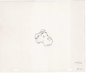 Herge Adventures of Tintin Cartoon Animation Cel Drawing 1957 to 1964 A-25 - Picture 1 of 1