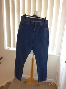 DR Denim Nora mid retro blue jeans size 34W 32L - Picture 1 of 5