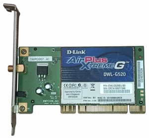 D-Link 108Mbit Wireless PCI Adapter DWL-G520 | PCI, intern | 98SE, ME, 2k, XP - Bild 1 von 5