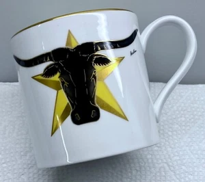 1986 BOEHM Longhorn Steer on Star ~ 150th Anniversary Texas Porcelain Coffee Mug - Picture 1 of 4