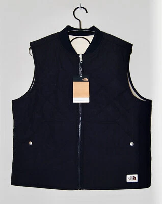 NUEVO CON ETIQUETAS Chaleco Acolchado Cuchillo Reversible Azul Marino Aviador The North Face Para Mujer XL Foto 1 de 4