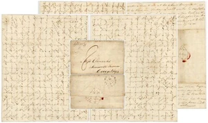 1826 LETTER to MISS CLEMENTS COVENTRY from JOHN in SHREWSBURY 8d CROSS WRITTEN - Picture 1 of 7
