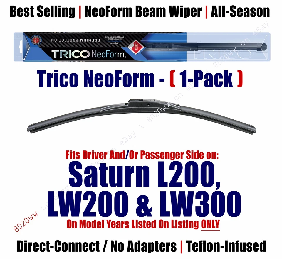 Qty 1 Premium NeoForm Wiper Blade 适合 2001 - 2003 Saturn L200 LW200 & LW300 16190 — 第 1/1 张图片