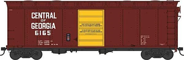 Bowser #43151 HO Scale 40' Boxcar Central of Georgia w/Roof Hatches #6161 - Image 1 of 4