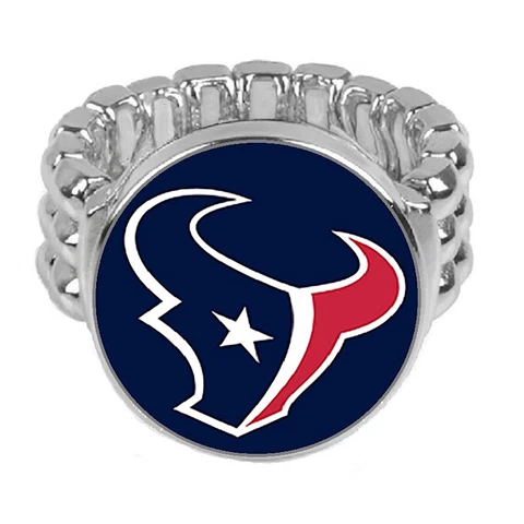 Houston Texans Silver Men's Women's Football Ring Fits All Sizes w Gift Pk D2 Cover