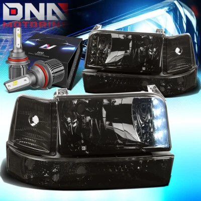 PARA FORD F150-350/BRONCO 1992-1996 FARO + LÁMPARA PARACHOQUES CON KIT LED + VENTILADOR AHUMADO Foto 1 de 4