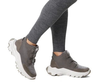Sorel Women's Kinetic Breakthru Caribou Waterproof Boot Quarry Sea Salt Sz 10.5 - Picture 1 of 9