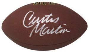 Curtis Martin Signed Wilson Super Grip Full Size NFL Football - SCHWARTZ COA - Picture 1 of 1