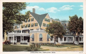 Gardner Templeton MA Massachusetts Landlords Inn Hotel 1920s Vtg Postcard D49 - Picture 1 of 2
