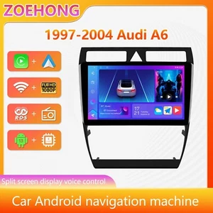 4+64GB Android 14 Stereo Radio For Audi A6 S6 RS6 C5 1997-2004 GPS WIFI Carplay - Picture 1 of 20