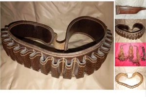 CARTUCCIERA 25 celle VINTAGE IN CUOIO, e altro per la caccia - Foto 1 di 13