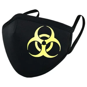 Bio Hazzard Zombie Printed Black Mask Fun and Cute - Picture 1 of 1
