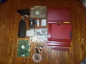 Red Playstation 3 PARTS Console Disassembled Sony PS3 Super Slim Red God Of War - Picture 1 of 11
