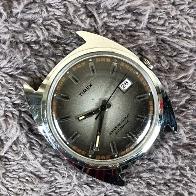 Reloj De Colección Timex Viscount Hombres 47550 03274 Fecha Starburst Automático 34mm Sin Correa Foto 1 de 4