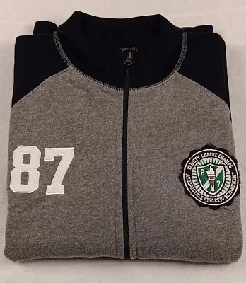Aeropostale_Sweater_Varsity League Champs_Limited Edition_Talla Grande_azul marino y gris Foto 1 de 4