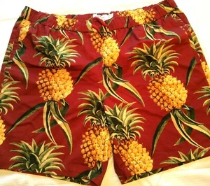 NWOT Topman Drawstrings Shorts HAWAIIAN PINAPPLES MENS LARGE - Picture 1 of 4