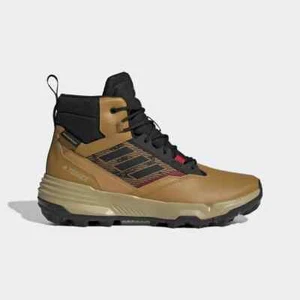 Men Adidas Terrex Unity Leather Mid R.RDY Hiking Boots Wheat Black Size 9 GZ3970 - Picture 1 of 24
