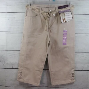 Gloria Vanderbilt Women's Size 6 Shorts Mila Capri Skimmer Shorts Tan - Picture 1 of 7