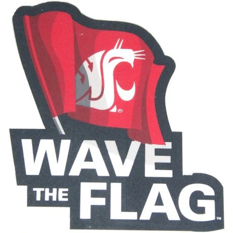 Washington State Cougars Decal - Wave The Flag Cover