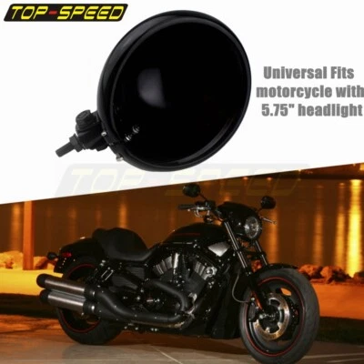 Cubierta de carcasa de faro exterior universal para motocicleta de 5,75"" para Harley Honda Foto 1 de 4