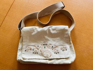 super schöne Handtasche Esprit beige Sommer Baumwolle vintage 🌺 mit Steinchen - Bild 1 von 21