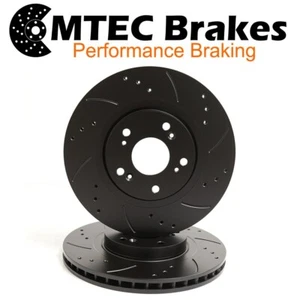 Civic 2.0 Type-R EP3 01-05 Front Drilled Grooved Black Edition Brake Discs - Afbeelding 1 van 5