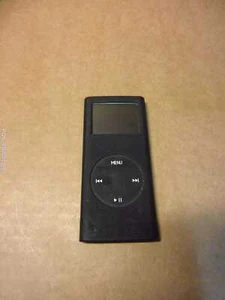 Apple iPod A1199 SILVER Nano 2nd Generation 2GB Music Player 2115 - BLACK COVER - Bild 1 von 3