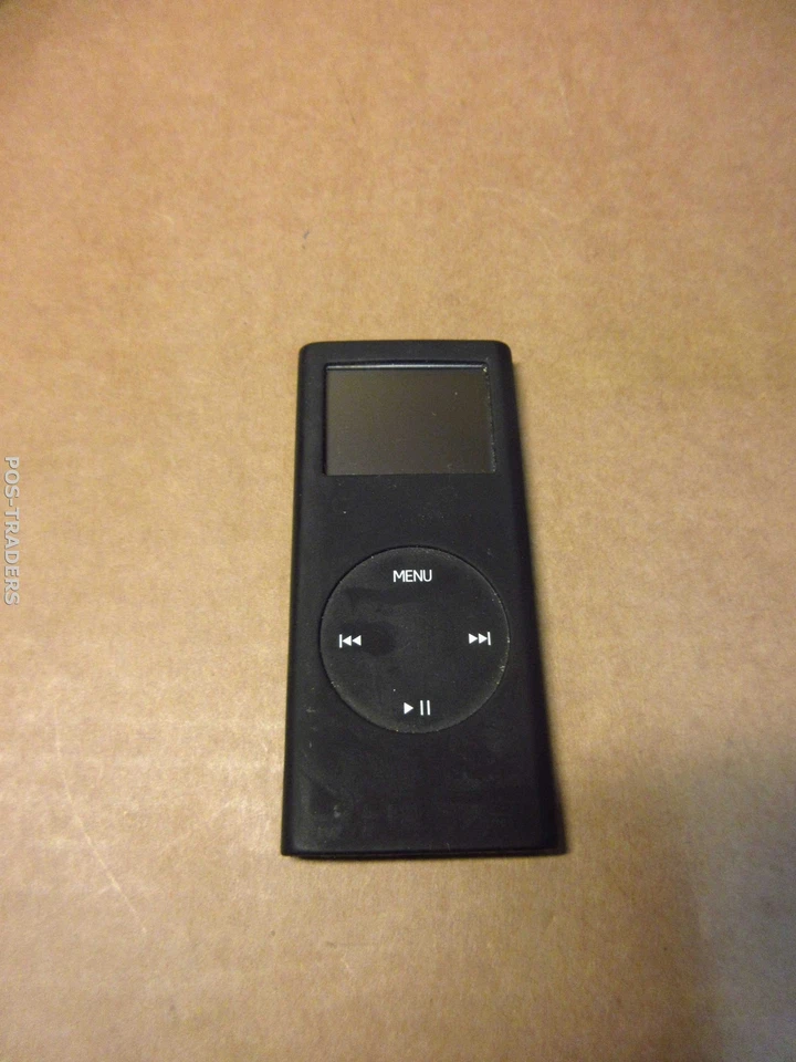 Apple iPod A1199 SILVER  Nano 2nd Generation 2GB Music Player 2115 - BLACK COVER - Bild 1 von 3