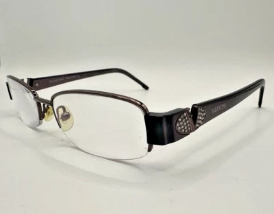 Valentino Half Rim Eyeglasses Frames V 5724 0Z1T 130 Purple Logo Italy 53-16-130 Foto 1 de 4