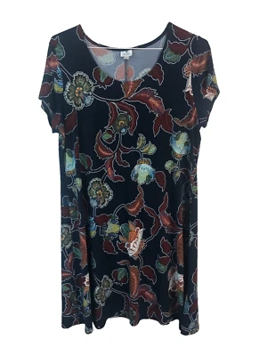 Dress Barn Floral Midi Dress Size XL Stretch Comfort Career Teacher Colorful - Image 1 of 4