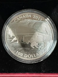 2013 $100 Canada Silver American Bison - Master of the Prairie Wind - Picture 1 of 3
