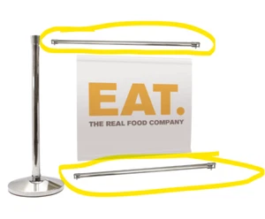 ADFRESCO® QUALITA' BARRIERA BAR CROSS RAIL Clip BARRA 150CM Cromo x2 - Foto 1 di 5