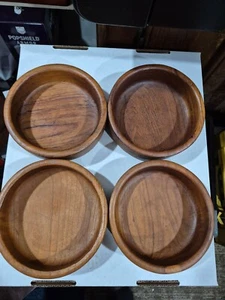 Unbranded Wooden Bowl Lot of 4, 6 inches by 1 1/4 deep - Picture 1 of 2