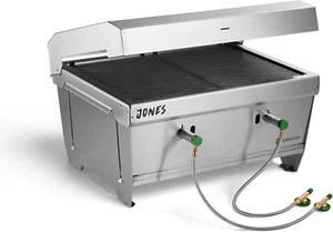 Barbecue a Gas Portatile E Pieghevole in Acciaio Inox Jones, 2 Bruciatori, Con C - Foto 1 di 12