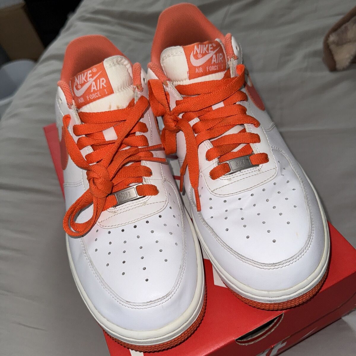 Nike Air Force 1 Low White Total Orange for Sale Nike Air Force 1 Low White Total Orange for Sale