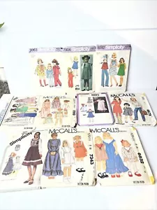 10-Vintage Sewing Patterns 1960-70s Girls Simplicity and McCalls - Picture 1 of 5