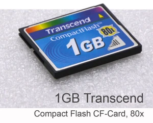 1GB 1 GB 80x Transcend Carte Cf Flash Compact Carte Card Industriel - 21 - Photo 1/2