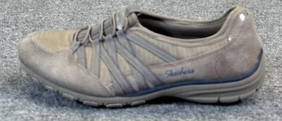 Zapatilla deportiva sin cordones Skechers para mujer talla 7,5 gamuza tostada cómoda para caminar Foto 1 de 4