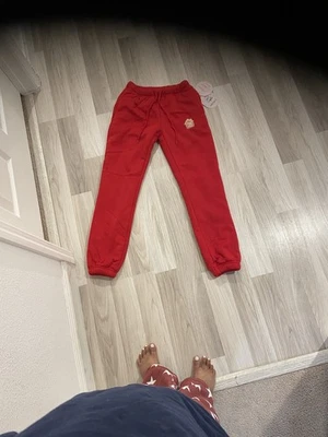 Forever Women’s Red Fleeced Lined Christmas Joggers Size Xs - Image 1 of 4