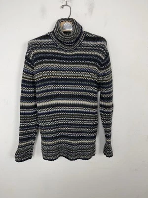 Suéter GAP Mujer Grande Rayas Pescador 100% Lana de Cordero Senderismo Resistente Exterior Foto 1 de 4