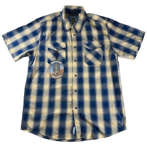 Camisa Camisa a Cuadros Dixxon Franela Bambú Hombres Manga Talla L - Imagen 1 de 7