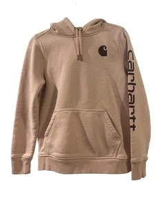 Carhartt Hoodie Women’s Small Pink Pullover Relaxed Fit - Picture 1 of 3